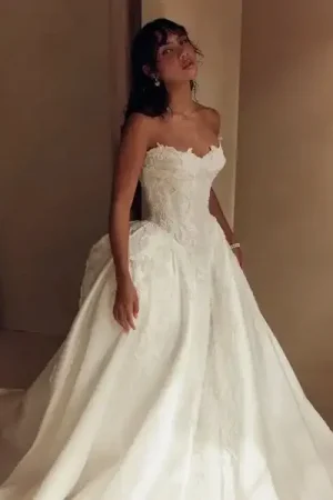 Corset Wedding Dress Lace FW Satin Alta Costura Elegantes Dresses For Brides 2025 Novias Vestido Boda customized robe de mariée