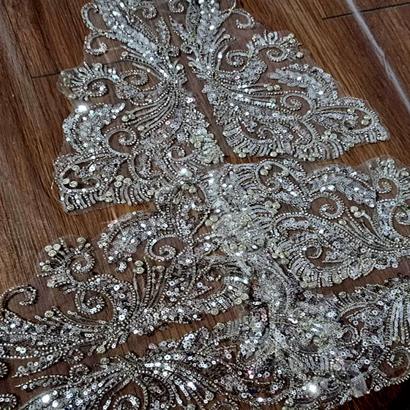 Luminous diamond sequins cathedral 3 meters wide veil bridal wedding accessories real with hair comb luxury veil custommade veil